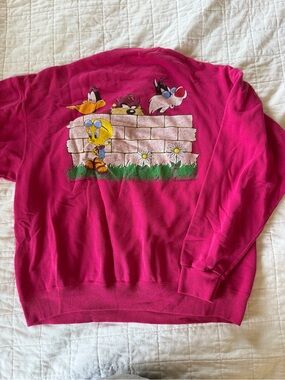 Vintage Pink Looney Tunes Crewneck Sweatshirt